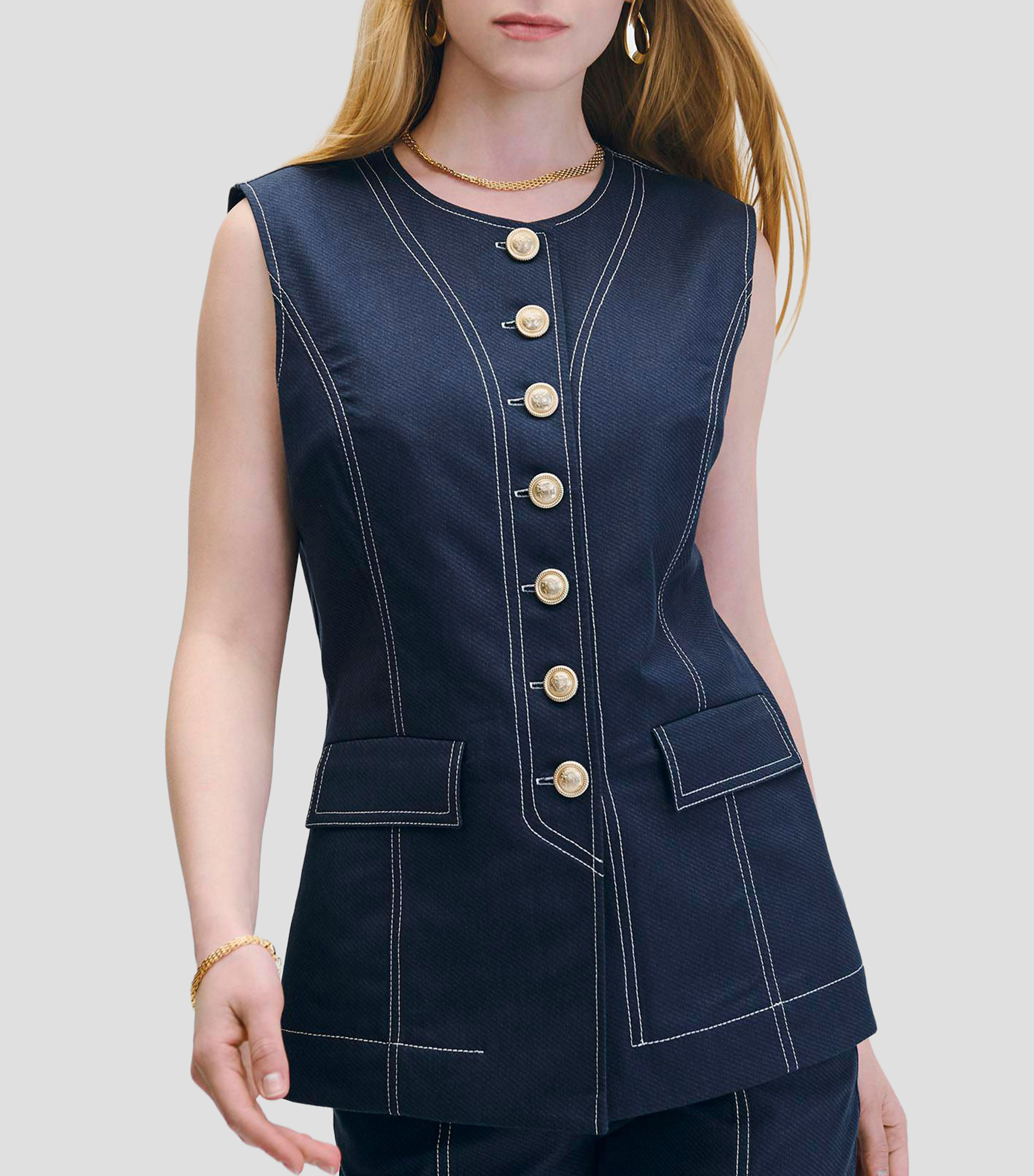Chaleco Tipo Denim Mujer